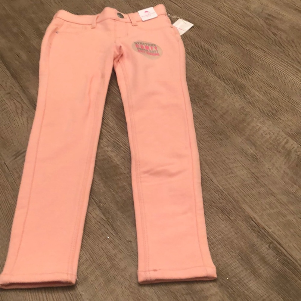 Tommy Bahamas’s pink stretchy soft knit jeans